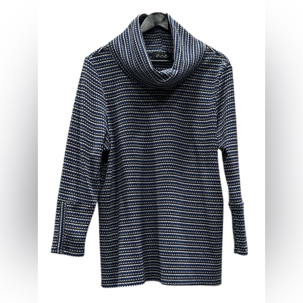 #428 ZOE Striped Cowl Neck Sweater